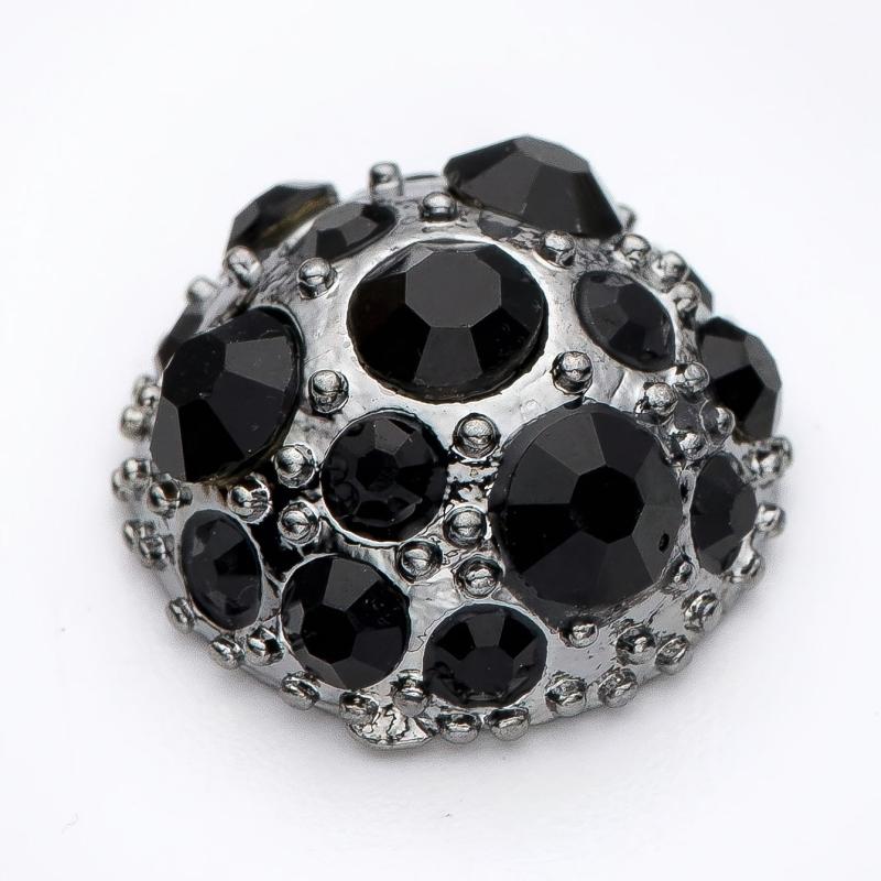 Gun Plated Ball Magnet Ear Clip Earrings
