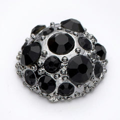 Gun Plated Ball Magnet Ear Clip Earrings