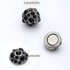 Gun Plated Ball Magnet Ear Clip Earrings