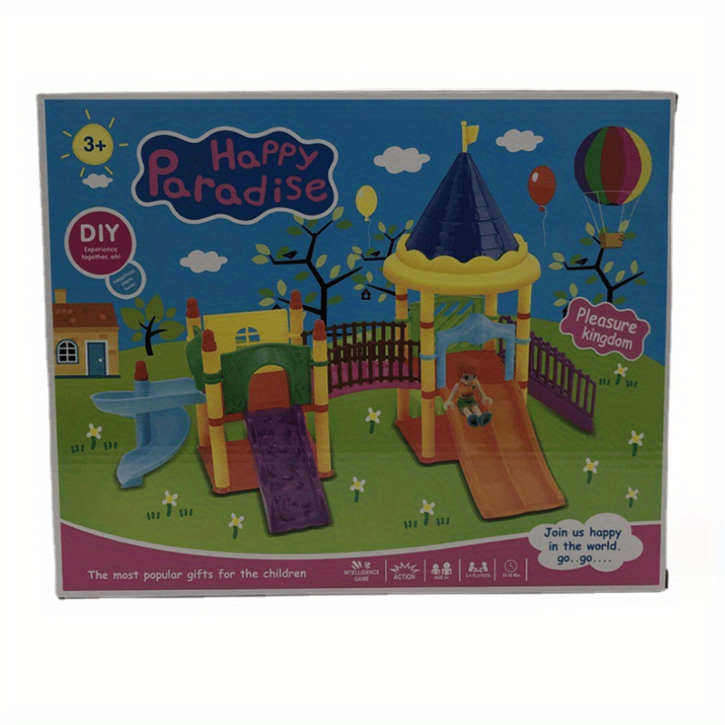 Children's Playground Play House Game Toys DIY Assembled Happy Castle Toys