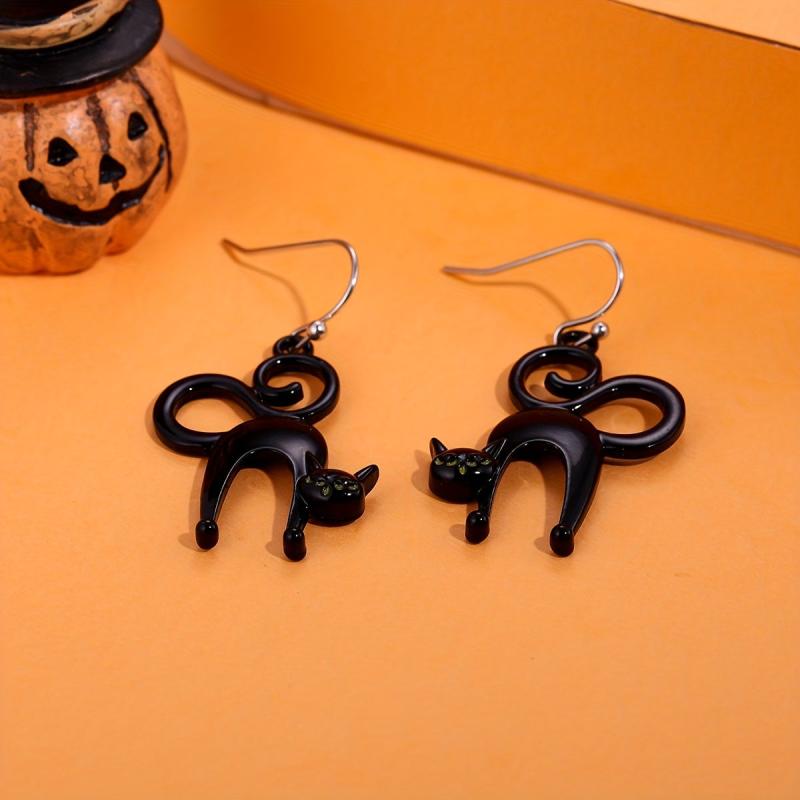 Cat Hook Earrings Halloween Party Jewelry Funny Gift