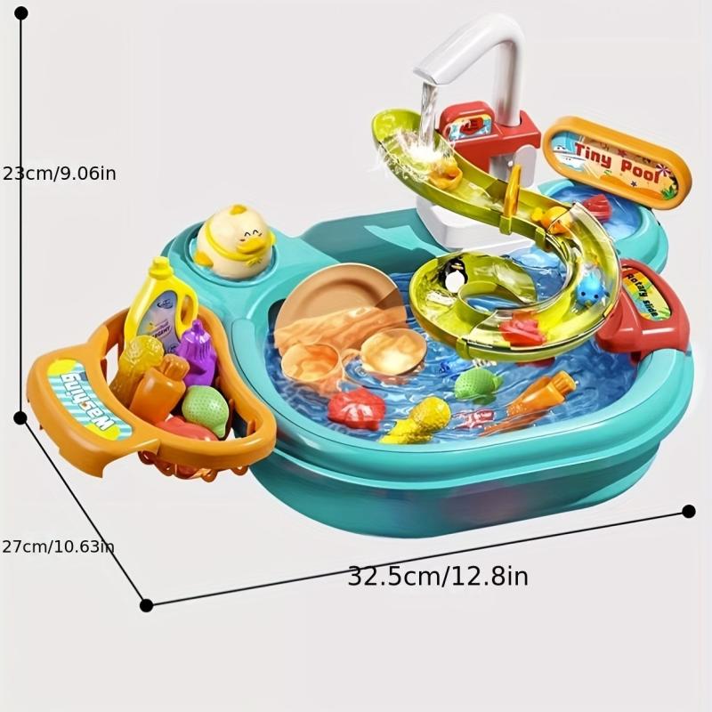 Kids Dishwasher Play Kitchen Toy Set with 22 Pieces