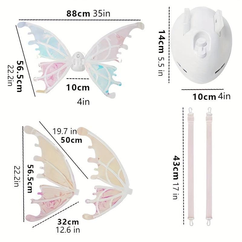 Iridescent Wings Dress Up with Glitter LED Angel Wings