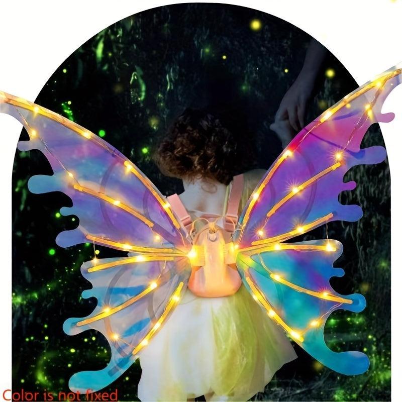 Iridescent Wings Dress Up with Glitter LED Angel Wings