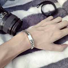 Men's Punk Alloy Letter Bracelet