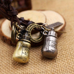 Vintage Baby Bottle Couple Necklace Gift Party
