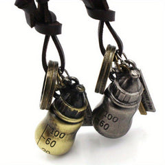 Vintage Baby Bottle Couple Necklace Gift Party