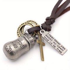 Vintage Baby Bottle Couple Necklace Gift Party