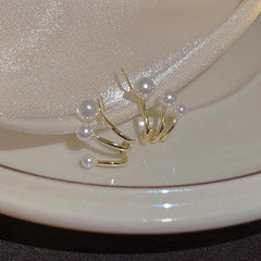 Claw Faux Pearl Earrings Sweet Party Jewelry