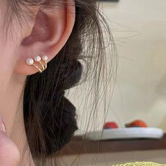 Claw Faux Pearl Earrings Sweet Party Jewelry