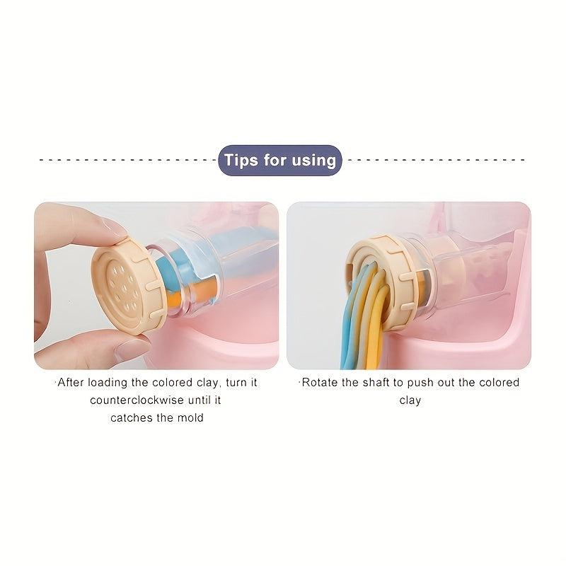 Colored Clay Noodle Machine Kids Clay Toy Set