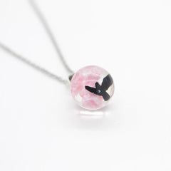 Noctilucent Eagle Sky Clouds Necklace Resin Pendant