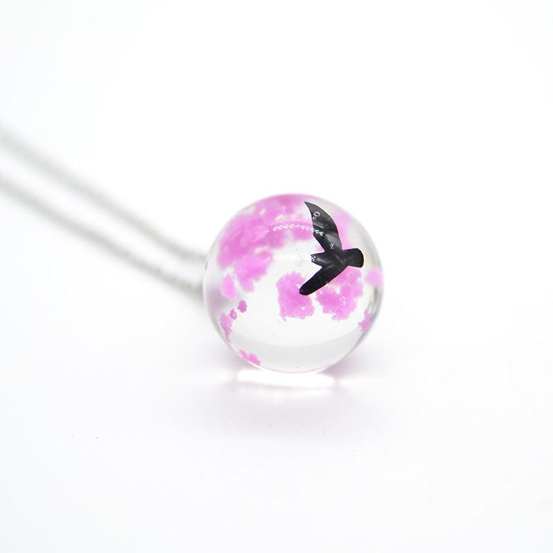 Noctilucent Eagle Sky Clouds Necklace Resin Pendant