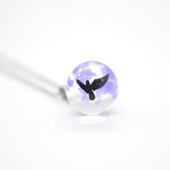 Noctilucent Eagle Sky Clouds Necklace Resin Pendant
