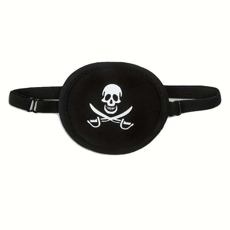 Halloween Pirate Party Favor Set: Headband Bandana & Eye Patch