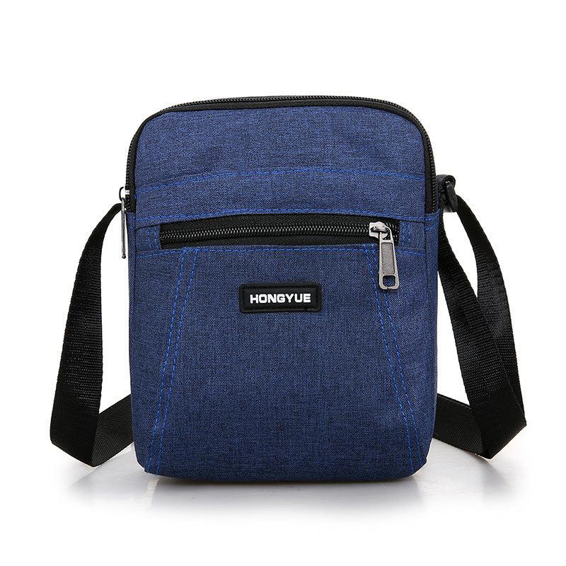Men Casual Messenger Bag Business Travel Bag Zipper Patchwork Large Capacity