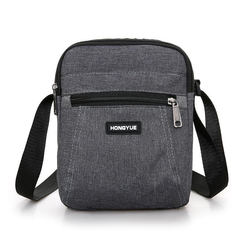 Men Casual Messenger Bag Business Travel Bag Zipper Patchwork Large Capacity