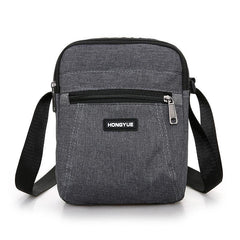 Men Casual Messenger Bag Business Travel Bag Zipper Patchwork Large Capacity
