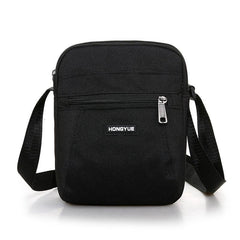 Men Casual Messenger Bag Business Travel Bag Zipper Patchwork Large Capacity