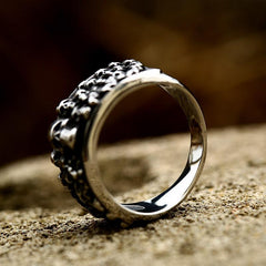 Gothic Style Skull Ghost Head Ring Men's Punk Hip Hop Style