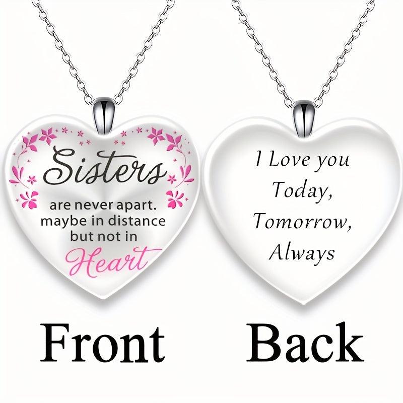 Love Crystal Pendant Necklace Letter Necklace Birthday Gift
