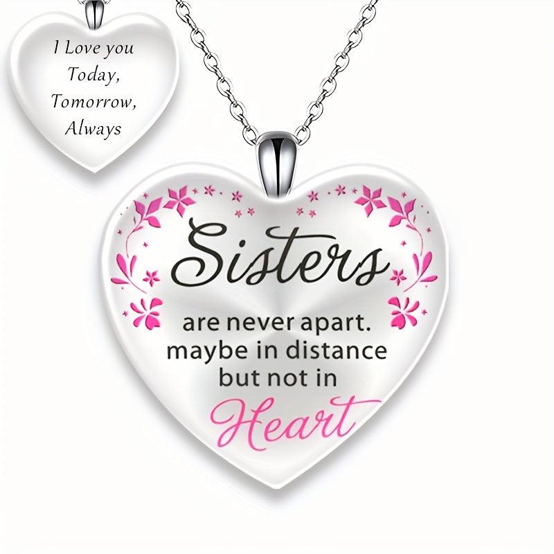 Love Crystal Pendant Necklace Letter Necklace Birthday Gift