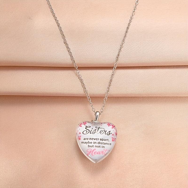 Love Crystal Pendant Necklace Letter Necklace Birthday Gift