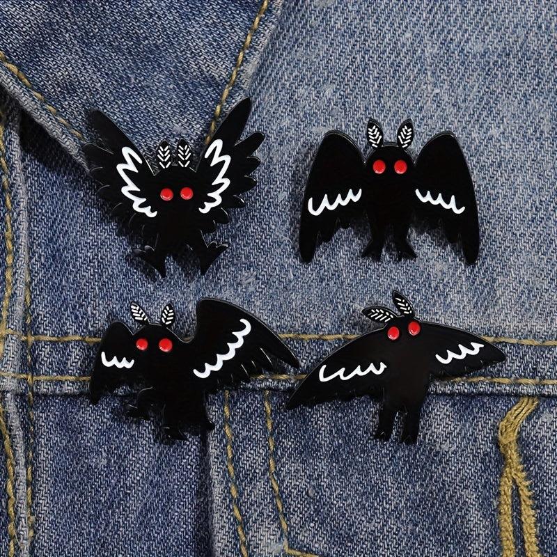 Mothman Brooch Punk Bat Pin Halloween Gift Men Women
