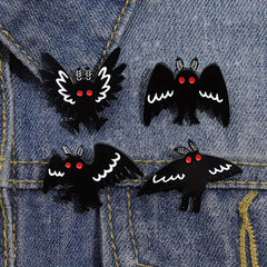 Mothman Brooch Punk Bat Pin Halloween Gift Men Women