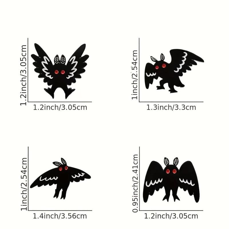 Mothman Brooch Punk Bat Pin Halloween Gift Men Women