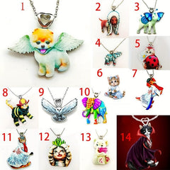 Cute Animal Cartoon Acrylic Necklaces