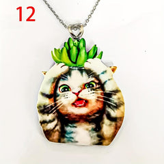Cute Animal Cartoon Acrylic Necklaces