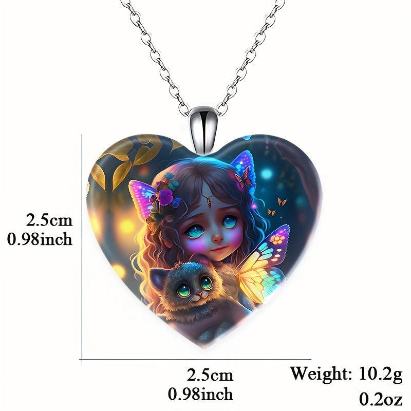 Crystal Pendant Necklace Dream Girl Kitten Birthday Gift