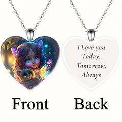Crystal Pendant Necklace Dream Girl Kitten Birthday Gift