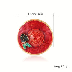 Retro Red Hat Brooch Pin - Party Jewelry