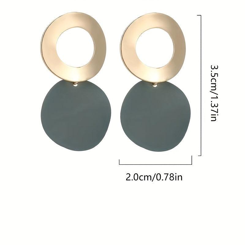 Geometric Hollow Round Earrings for Women