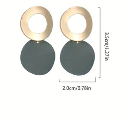 Geometric Hollow Round Earrings for Women