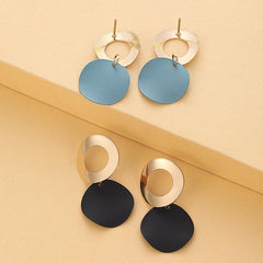 Geometric Hollow Round Earrings for Women