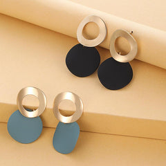 Geometric Hollow Round Earrings for Women