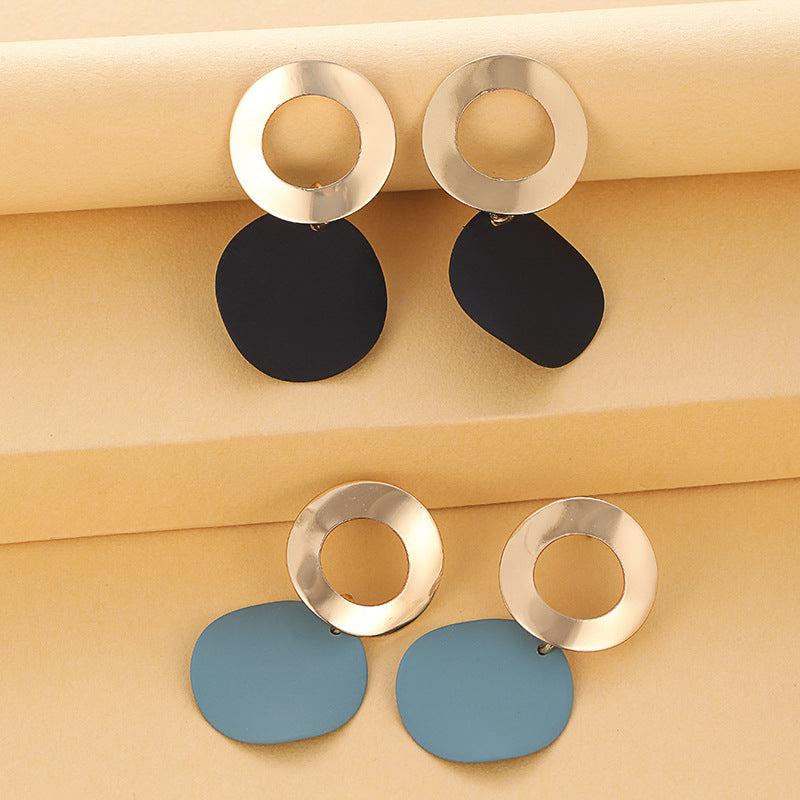 Geometric Hollow Round Earrings for Women
