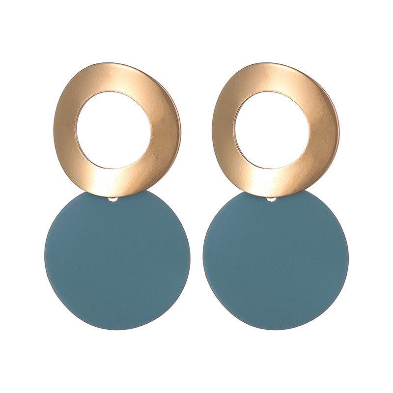 Geometric Hollow Round Earrings for Women