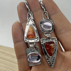 Vintage Metal Pendant Drop Earrings Women Party Jewelry