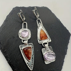 Vintage Metal Pendant Drop Earrings Women Party Jewelry
