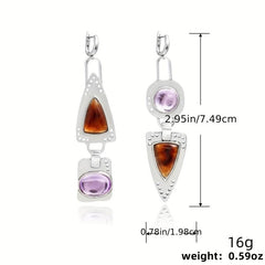 Vintage Metal Pendant Drop Earrings Women Party Jewelry