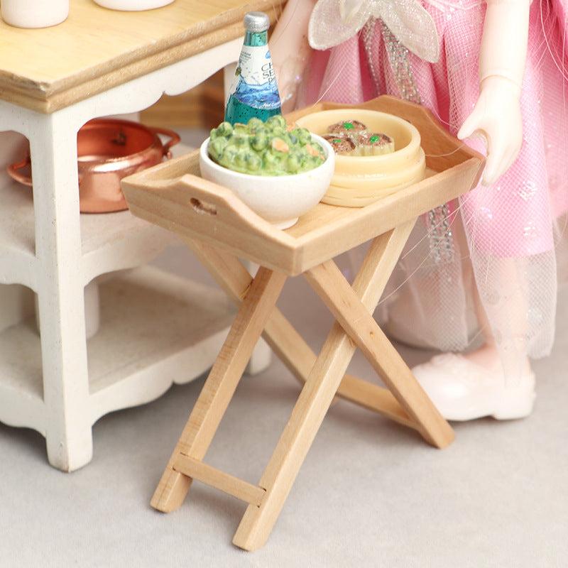 Wooden Furniture Toy House Micro Scene Fruit Plate Dining Plate