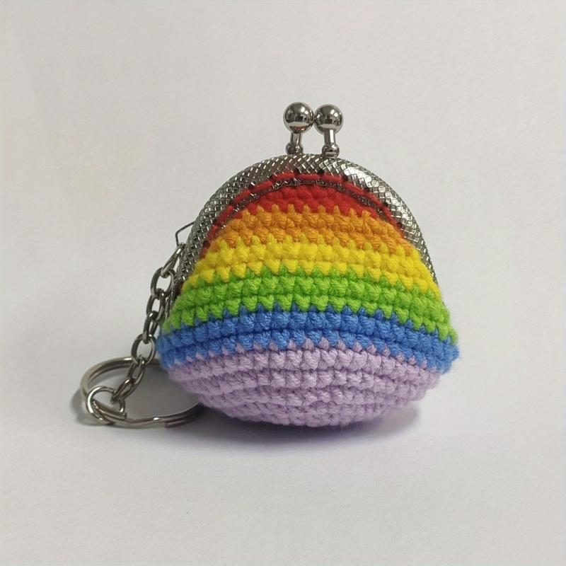 Cartoon Frog Duckling Knitted Bag Change Bag Keychain Key Ring Mini Golden Mouth