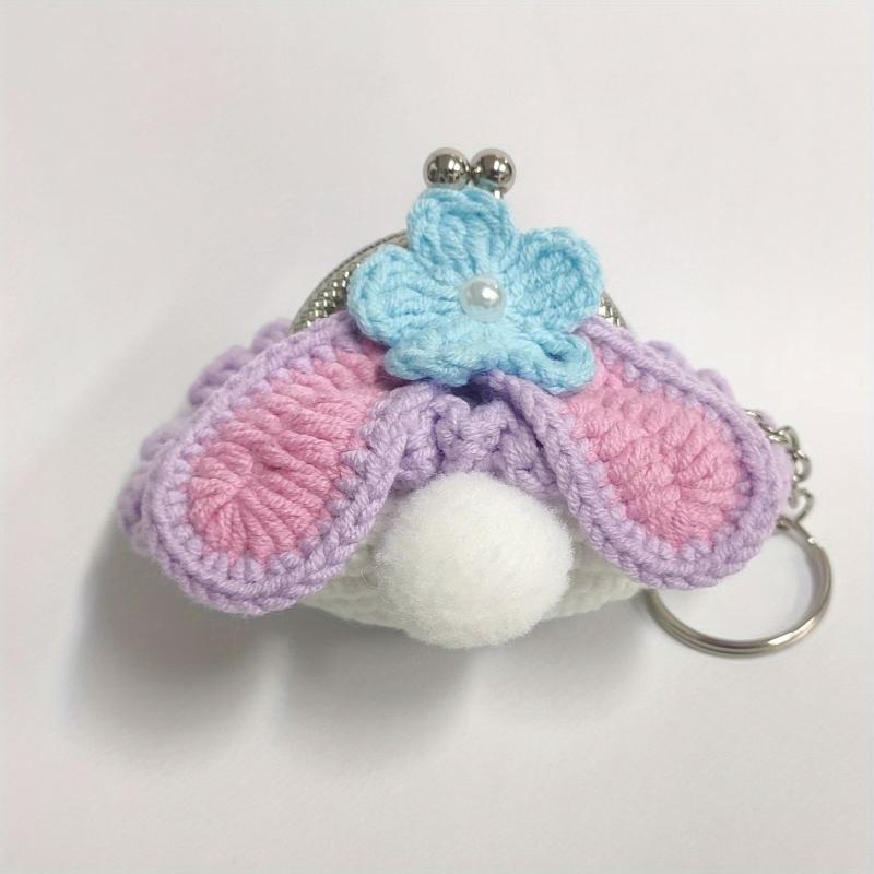 Cartoon Frog Duckling Knitted Bag Change Bag Keychain Key Ring Mini Golden Mouth