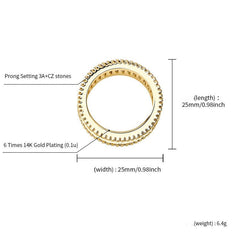 Micro Inlaid Zircon Wedding Couple Ring Gift