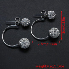 Crystal Ball Stud Earrings