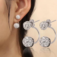 Crystal Ball Stud Earrings